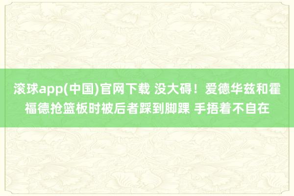 滚球app(中国)官网下载 没大碍！爱德华兹和霍福德抢篮板时被后者踩到脚踝 手捂着不自在