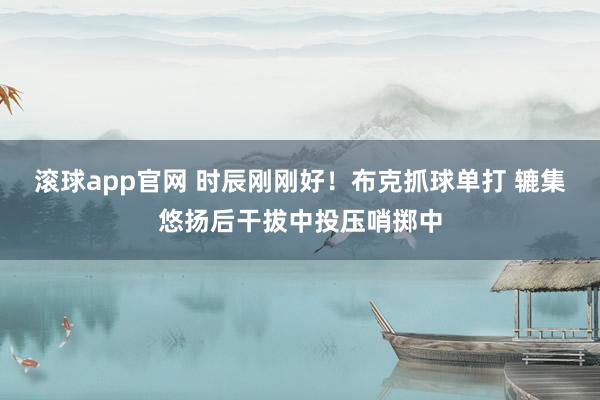 滚球app官网 时辰刚刚好！布克抓球单打 辘集悠扬后干拔中投压哨掷中