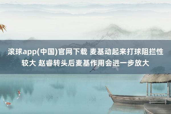 滚球app(中国)官网下载 麦基动起来打球阻拦性较大 赵睿转头后麦基作用会进一步放大