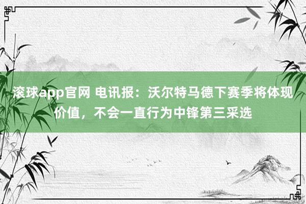 滚球app官网 电讯报：沃尔特马德下赛季将体现价值，不会一直行为中锋第三采选