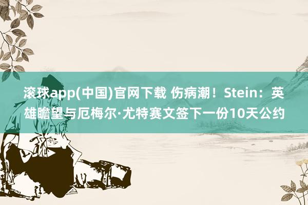 滚球app(中国)官网下载 伤病潮！Stein：英雄瞻望与厄梅尔·尤特赛文签下一份10天公约