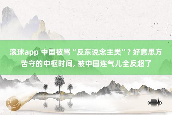 滚球app 中国被骂“反东说念主类”? 好意思方苦守的中枢时间， 被中国连气儿全反超了