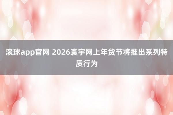 滚球app官网 2026寰宇网上年货节将推出系列特质行为