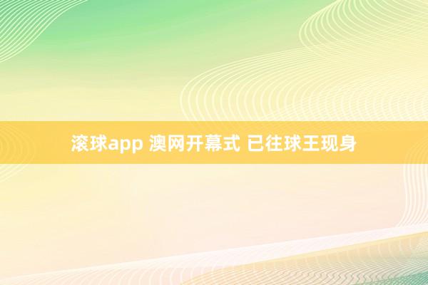 滚球app 澳网开幕式 已往球王现身