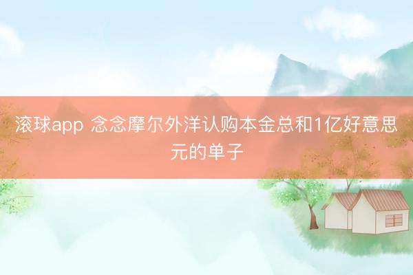 滚球app 念念摩尔外洋认购本金总和1亿好意思元的单子