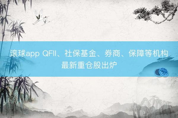 滚球app QFII、社保基金、券商、保障等机构最新重仓股出炉