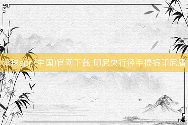 滚球app(中国)官网下载 印尼央行径手提振印尼盾