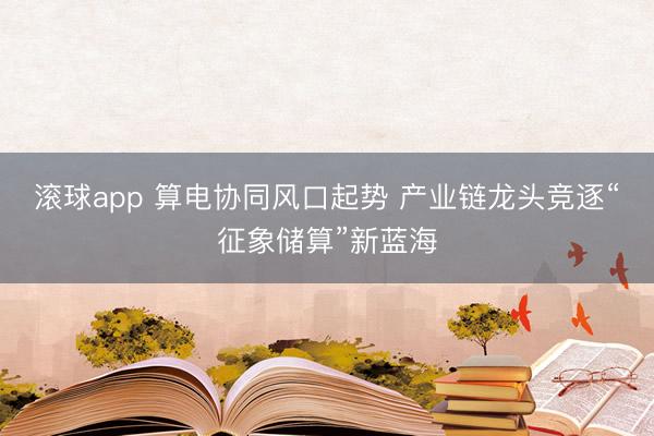 滚球app 算电协同风口起势 产业链龙头竞逐“征象储算”新蓝海