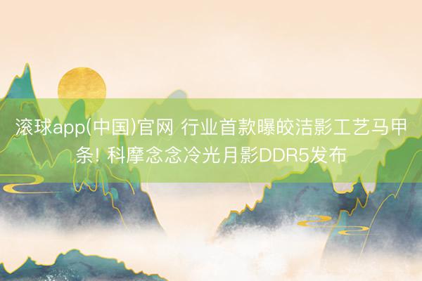 滚球app(中国)官网 行业首款曝皎洁影工艺马甲条! 科摩念念冷光月影DDR5发布