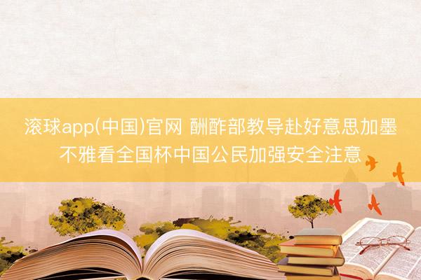 滚球app(中国)官网 酬酢部教导赴好意思加墨不雅看全国杯中国公民加强安全注意